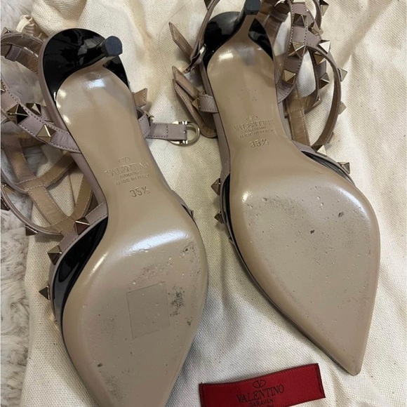 VALENTINO ROCKSTUD CAGED PUMP 65MM IN BLACK - Picture 5 of 6